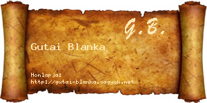 Gutai Blanka névjegykártya